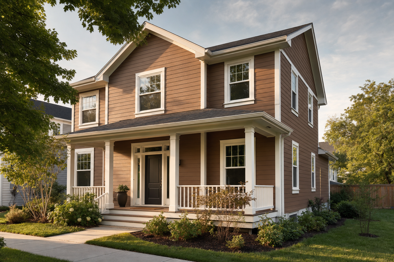 Deep Walnut by Valspar on exterior