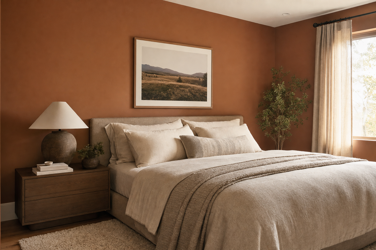 Deep Walnut by Valspar on interiors