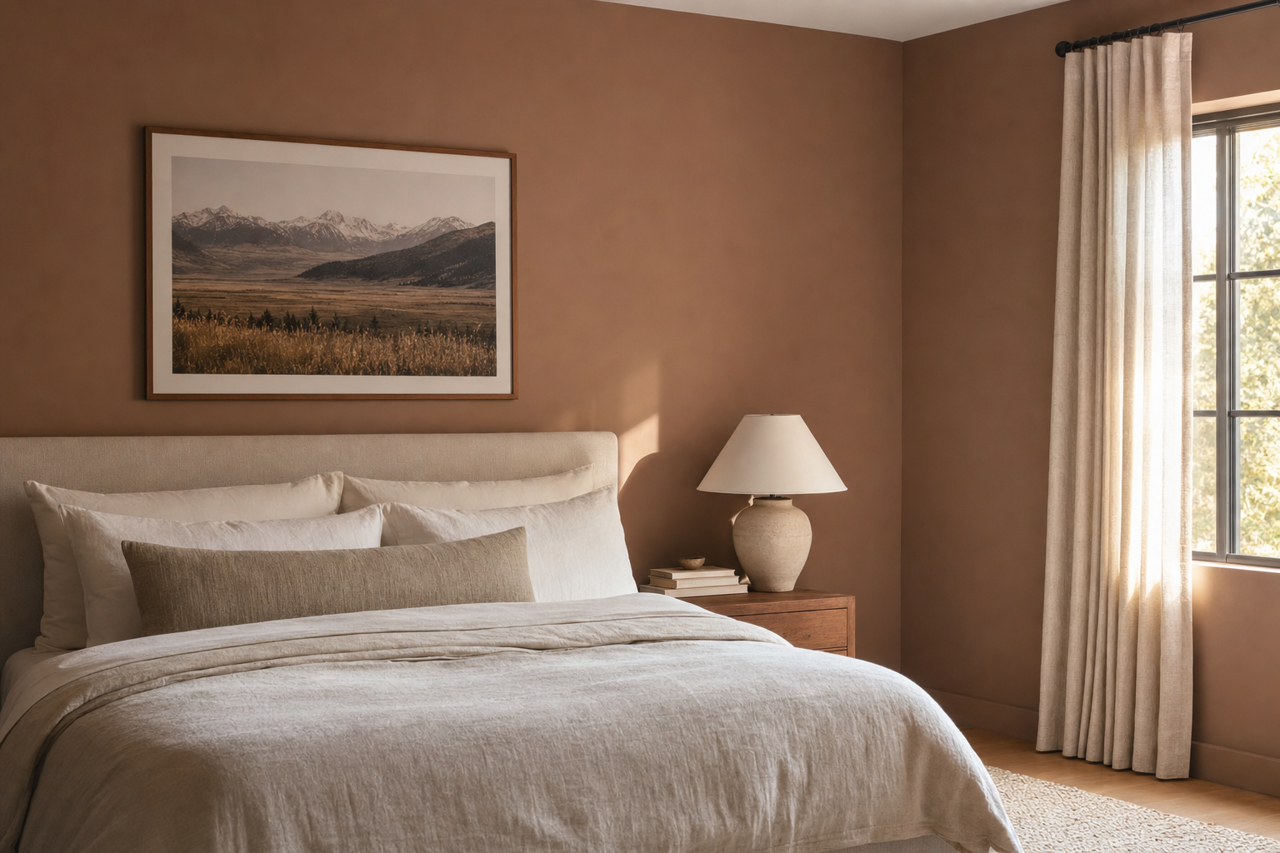 Brown Bark by Valspar on interiors