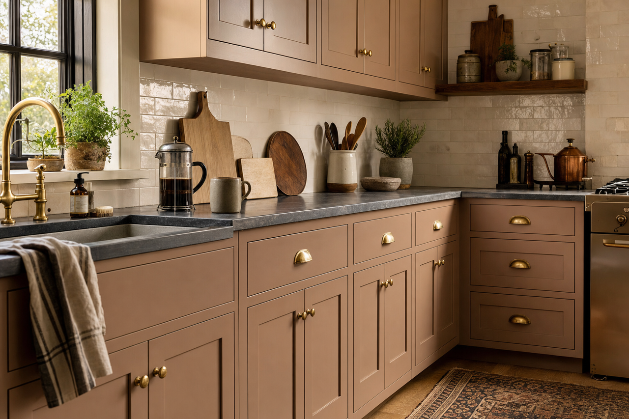 Fudgecicle by Valspar on cabinets