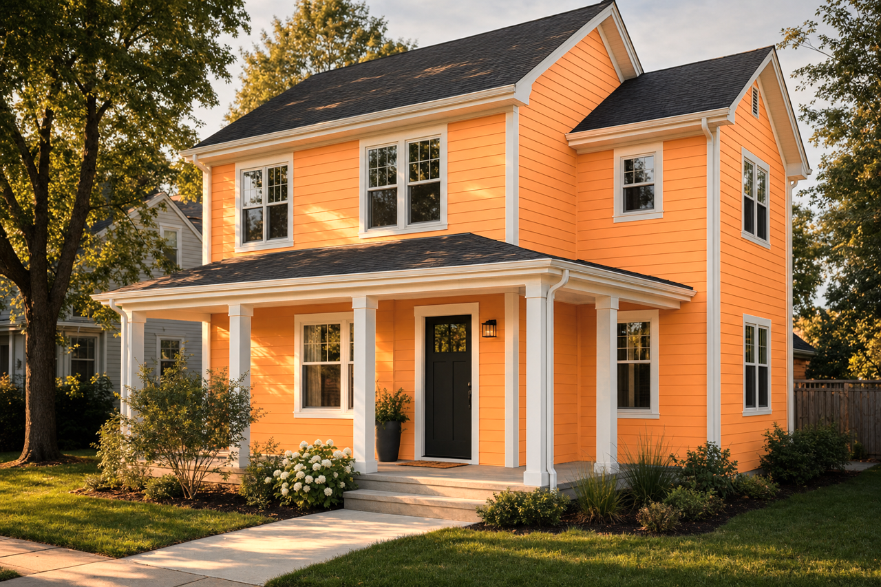 Pumpkin Burst by Valspar on exterior