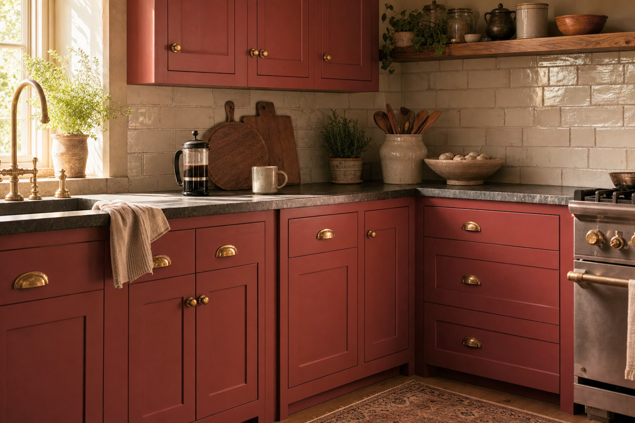 Hot by Benjamin Moore on cabinets