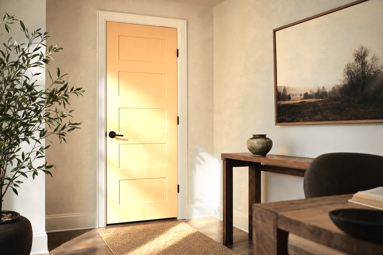 Sand Swept by Valspar on interior-doors
