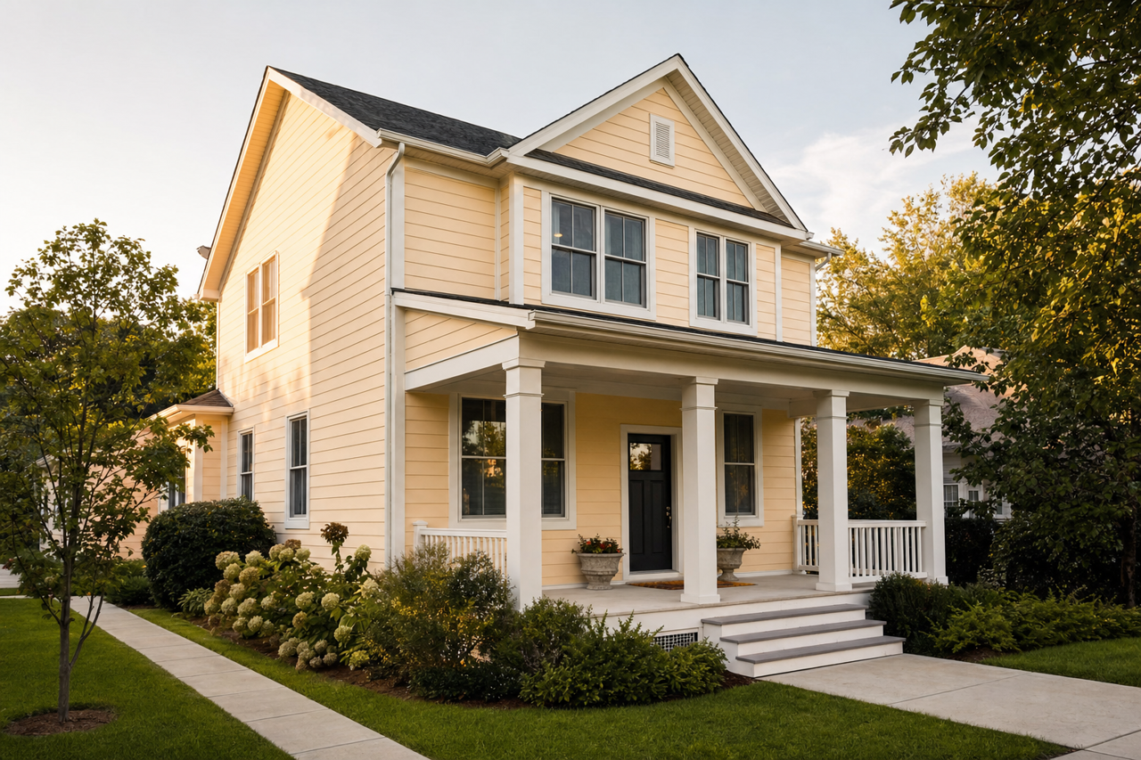 Sweet Almond by Valspar on exterior