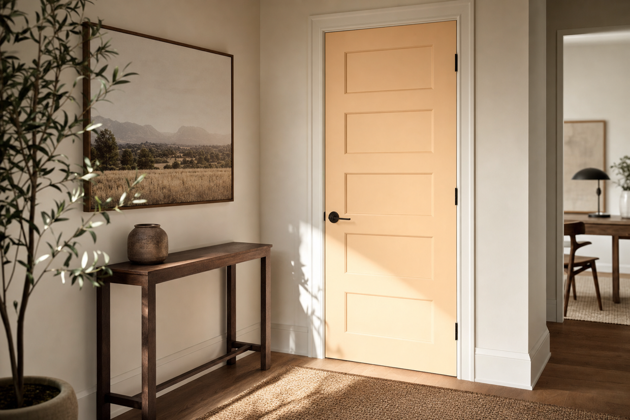 Sweet Almond by Valspar on interior-doors