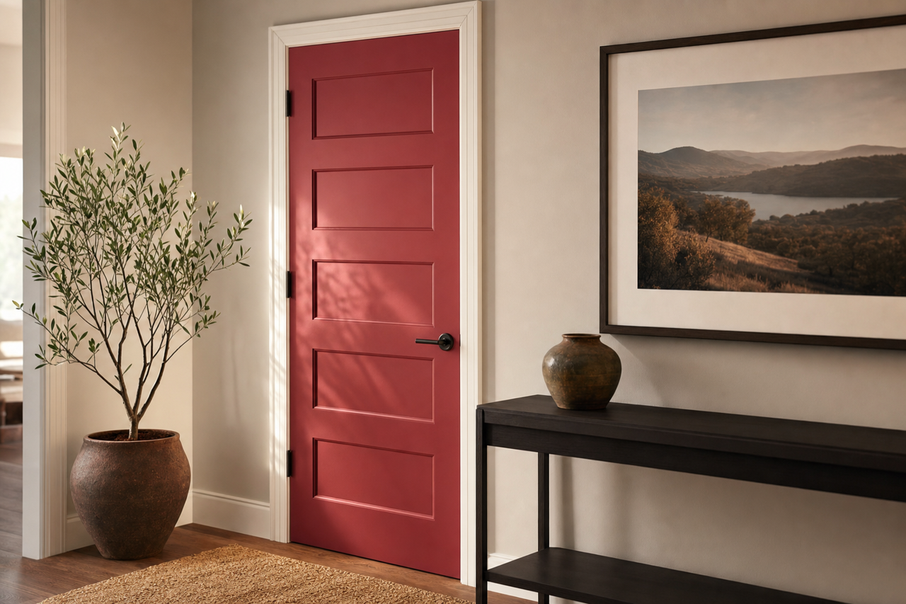 Bricktone by Benjamin Moore on interior-doors