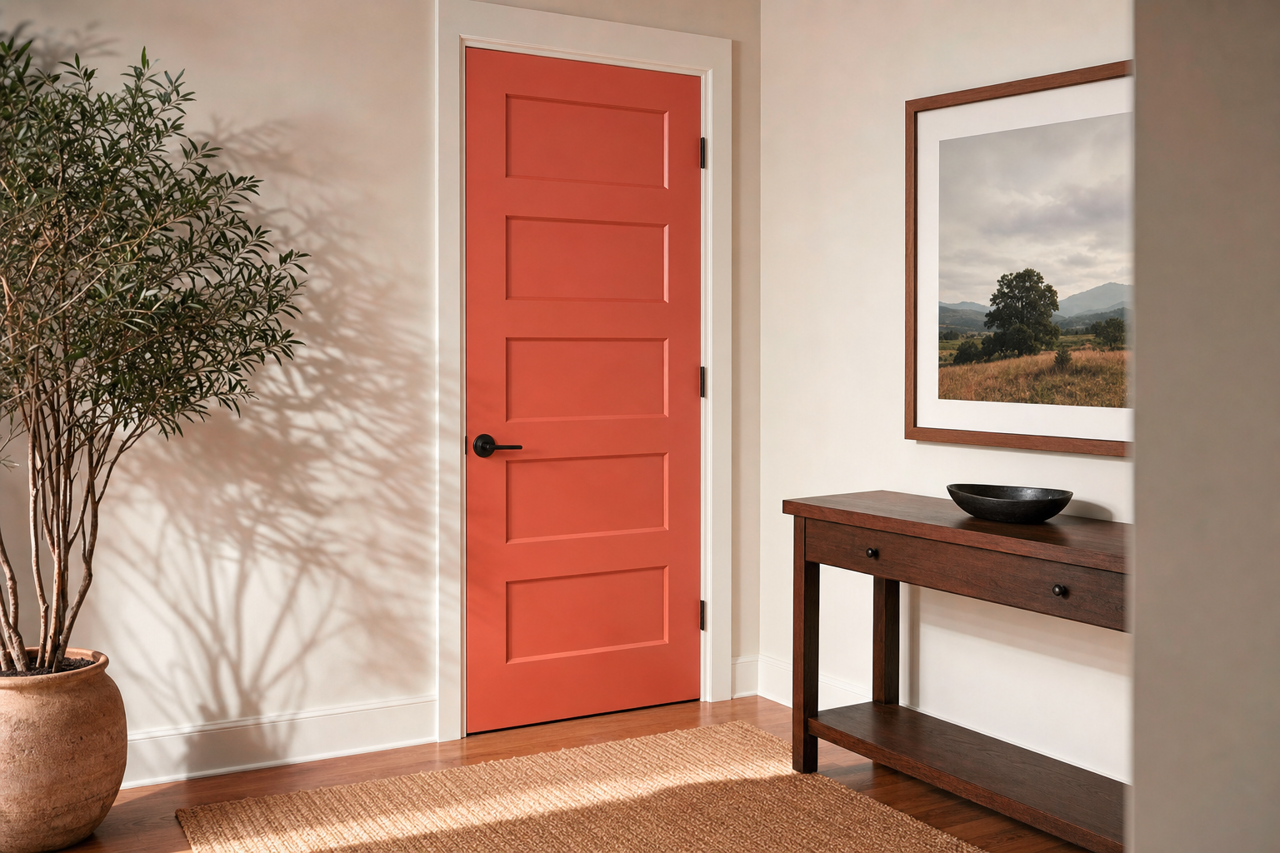 Roasted Pumpkin by Valspar on interior-doors