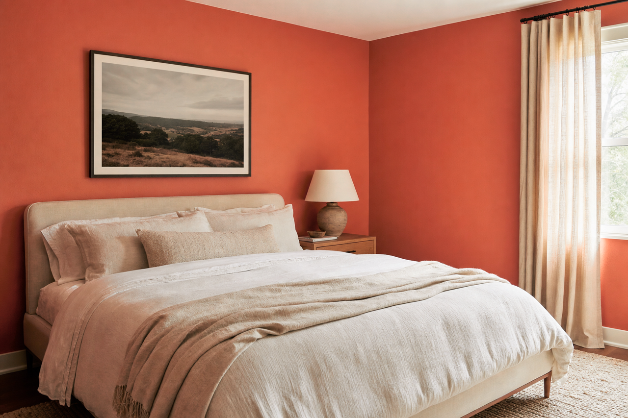 Roasted Pumpkin by Valspar on interiors