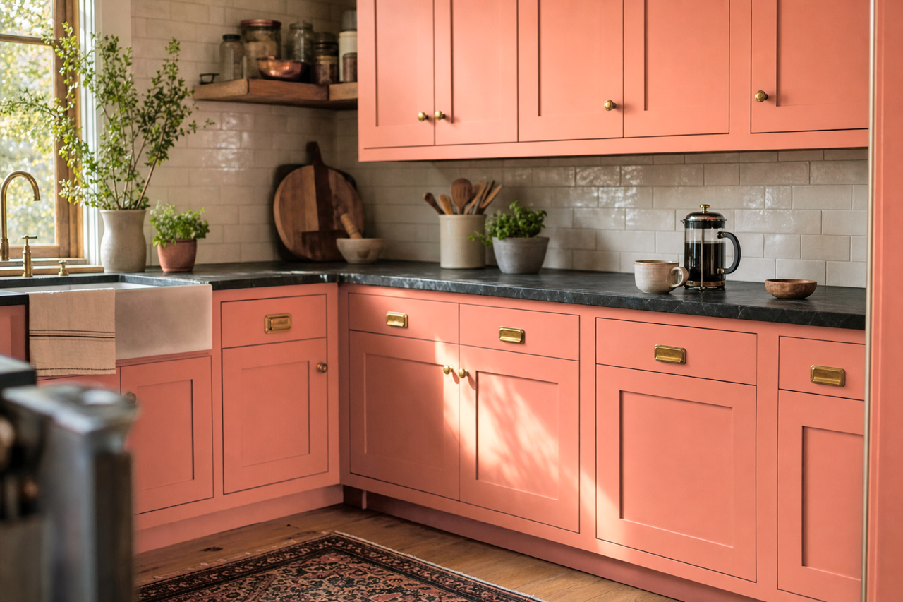 Sweetly Singing by Valspar on cabinets