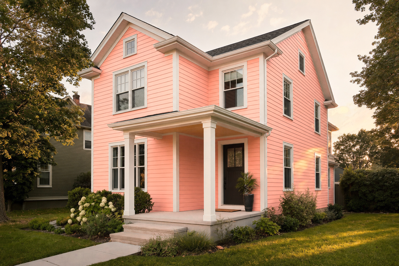Apricot Jam by Valspar on exterior
