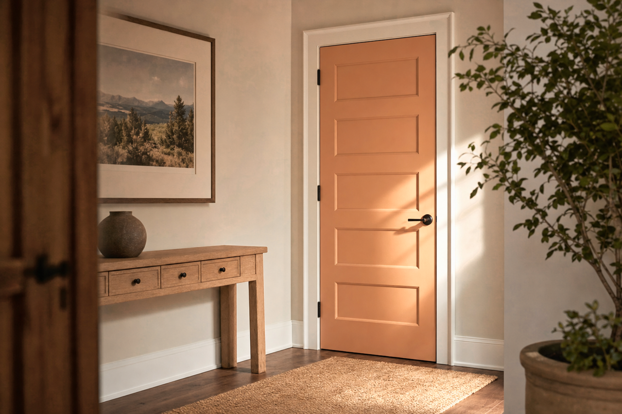 Copper Hide by Valspar on interior-doors