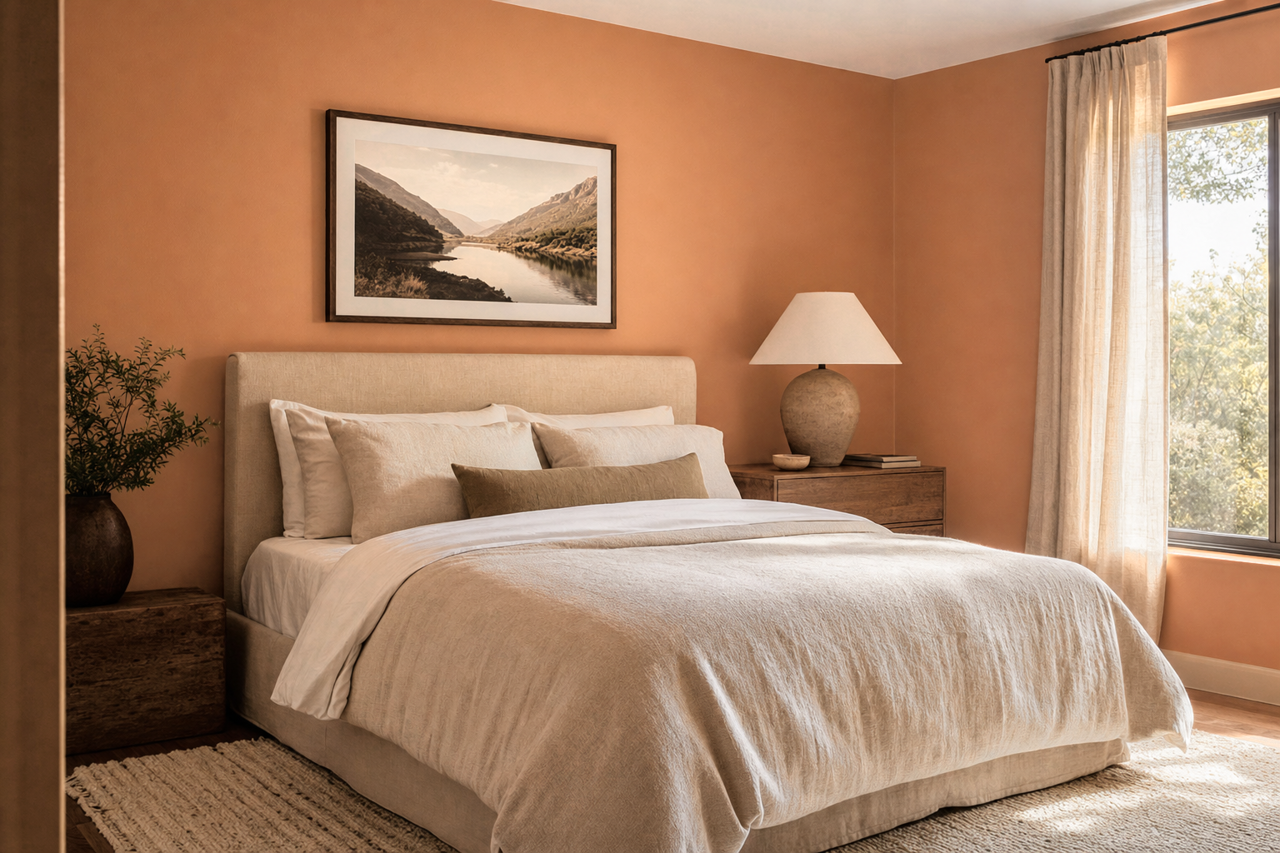 Copper Hide by Valspar on interiors