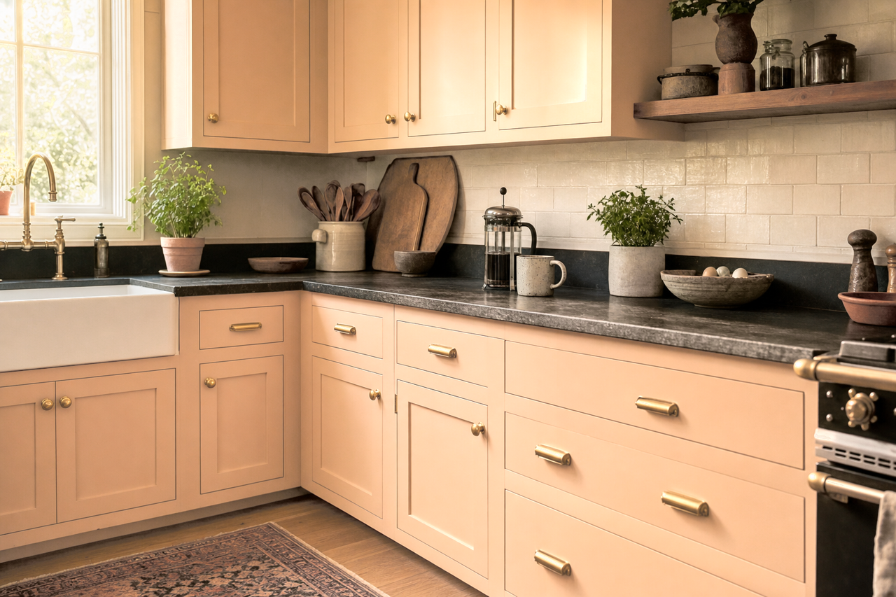 Antelope by Valspar on cabinets