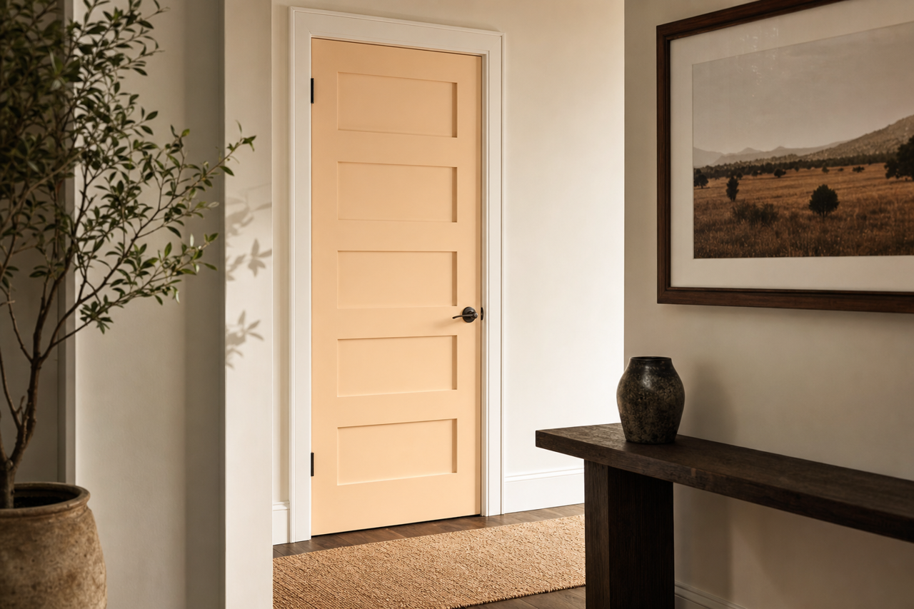 Subtle Suede by Valspar on interior-doors