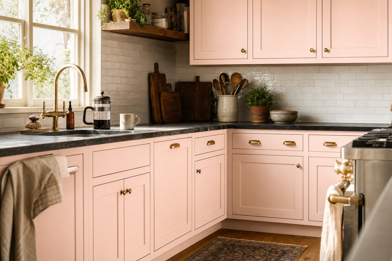 Wispy by Benjamin Moore on cabinets