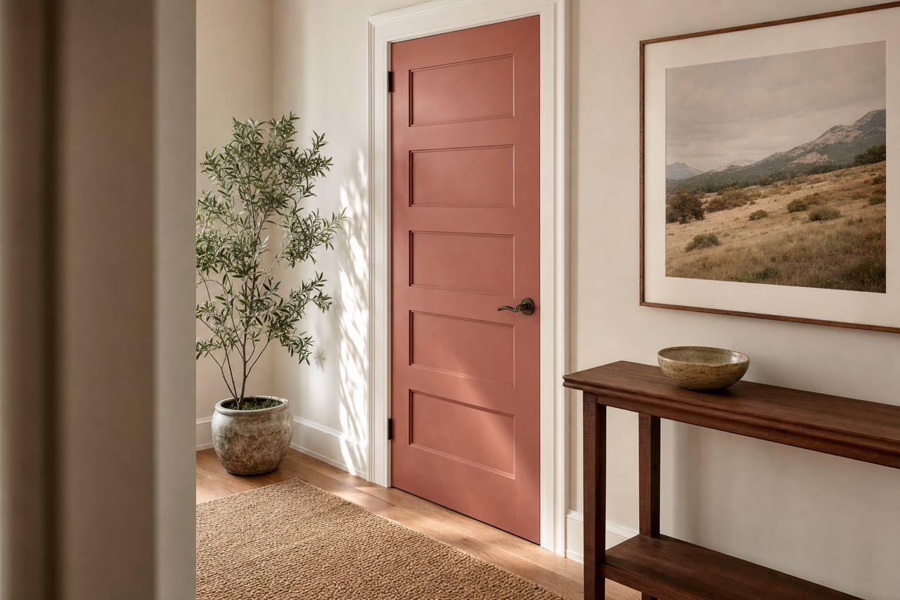 Rio Grande Mud by Valspar on interior-doors