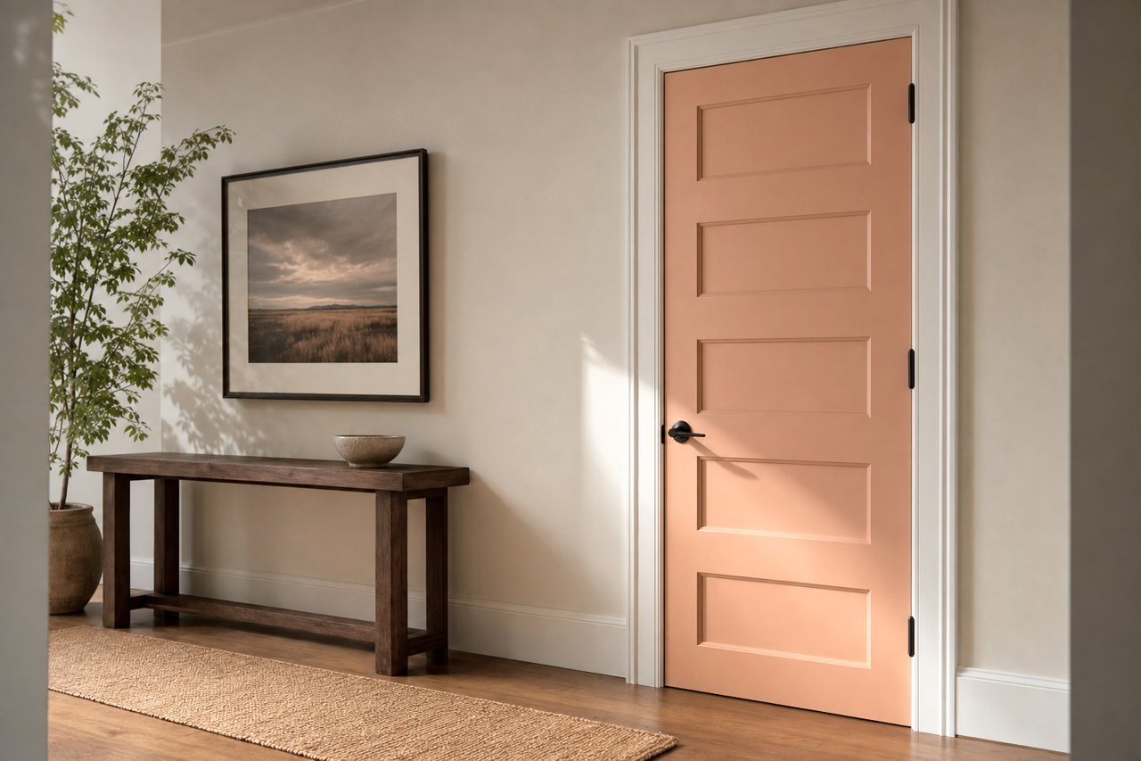 Desert Carnation by Valspar on interior-doors