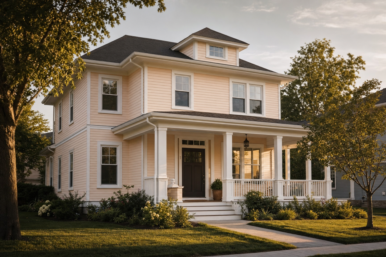 Buttery Pink by Valspar on exterior