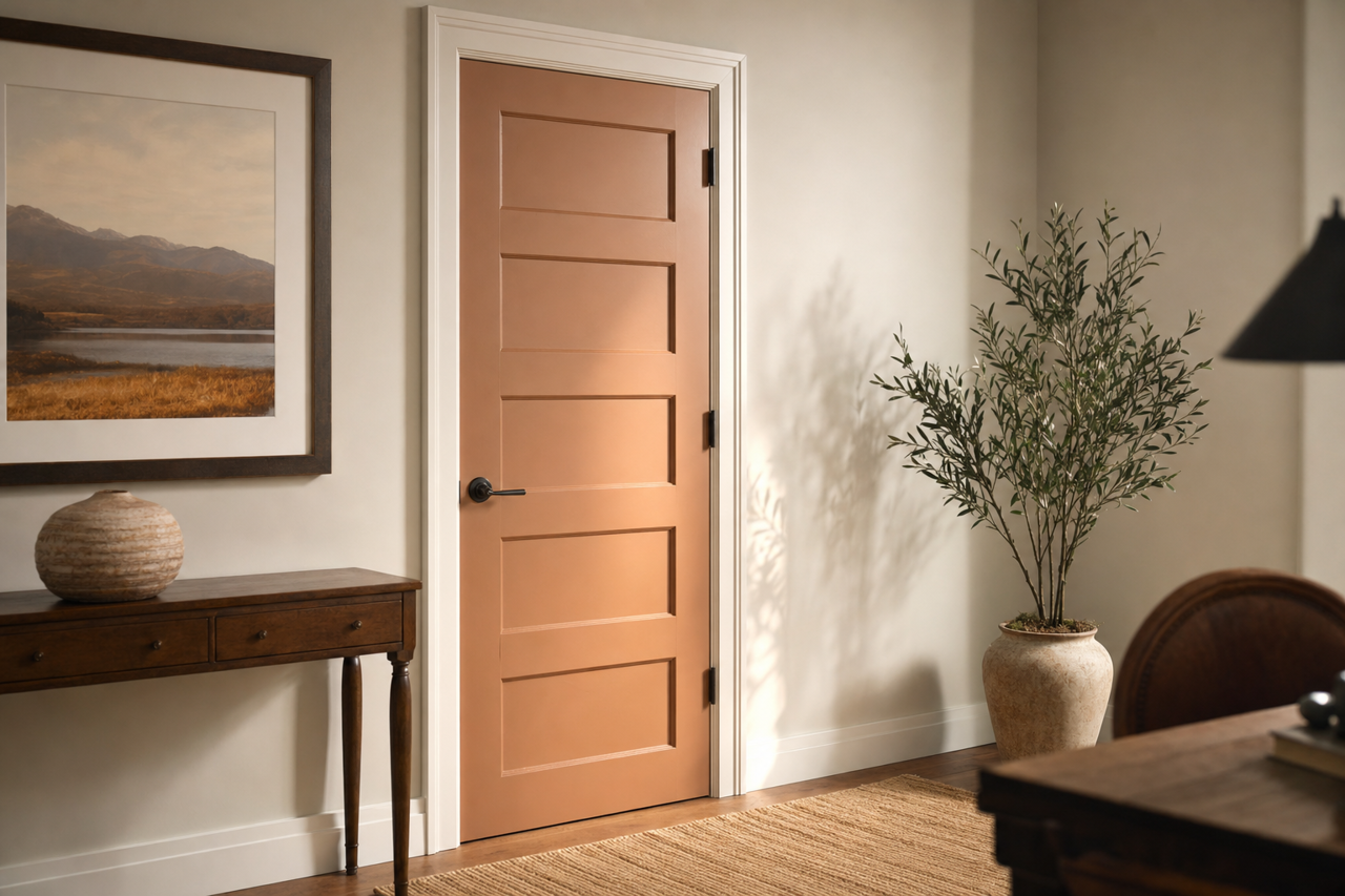 Zanzibar Spice by Valspar on interior-doors