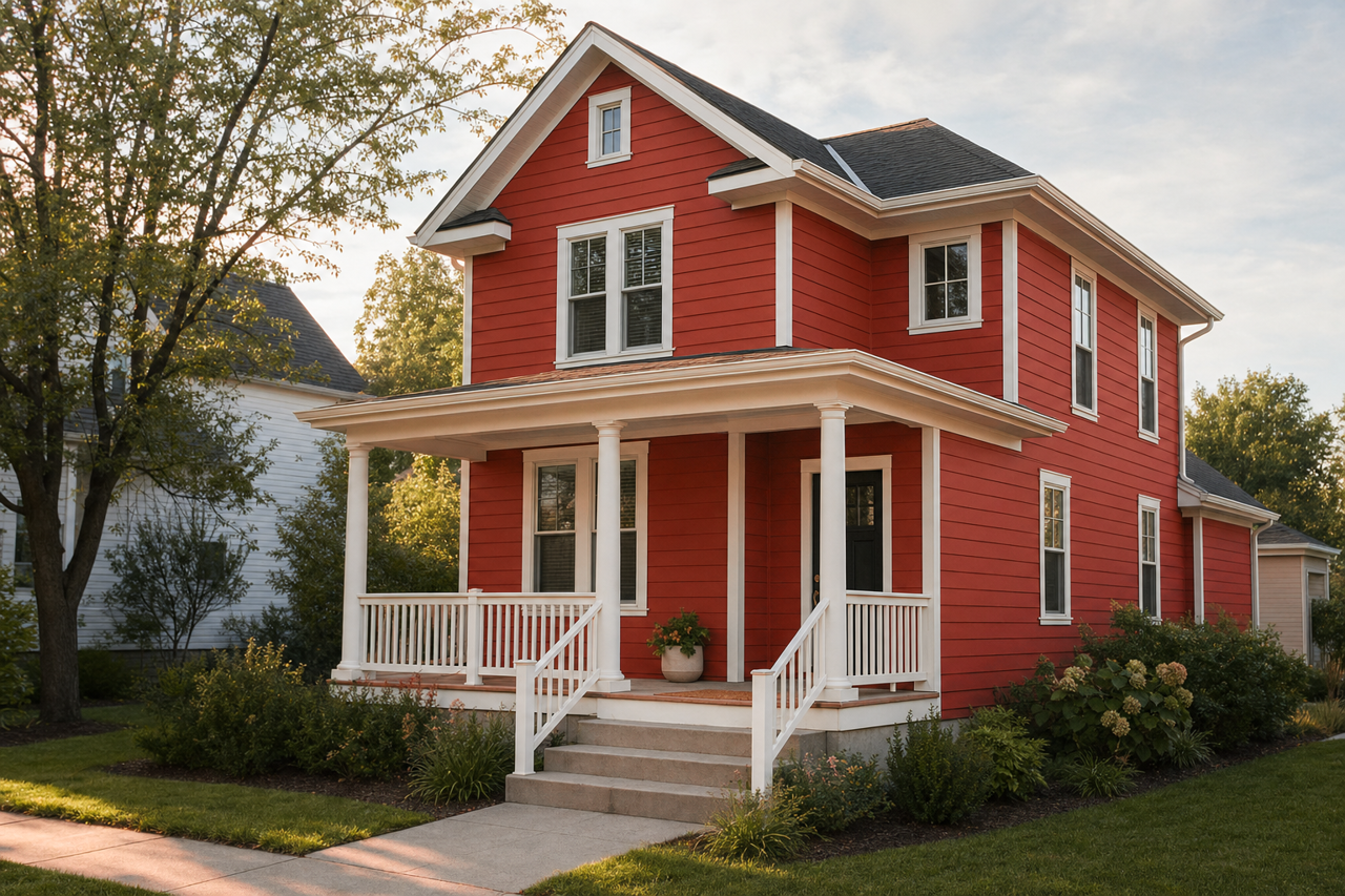 Merlot by Benjamin Moore on exterior