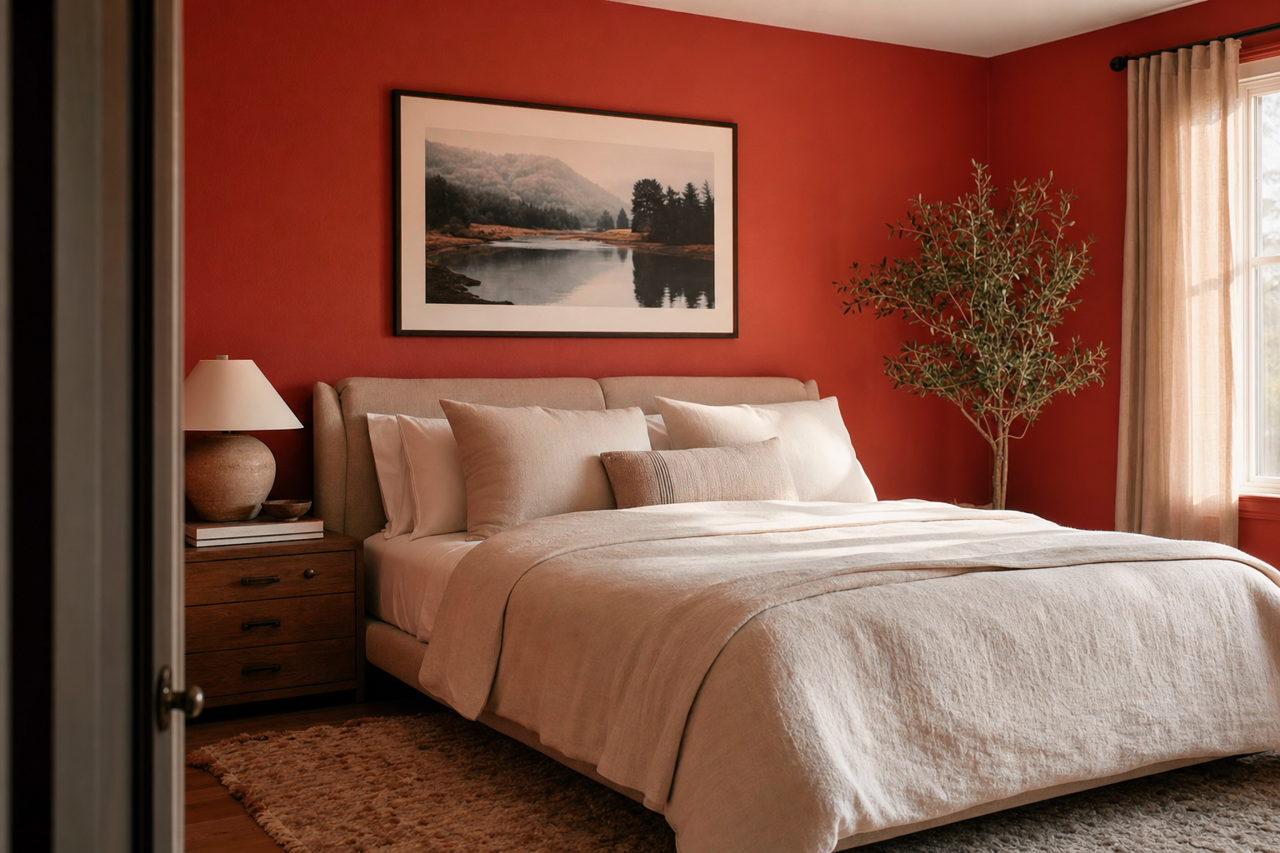 Merlot by Benjamin Moore on interiors