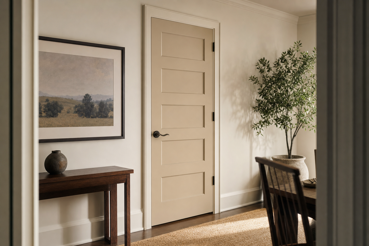 Gallery Grey by Valspar on interior-doors