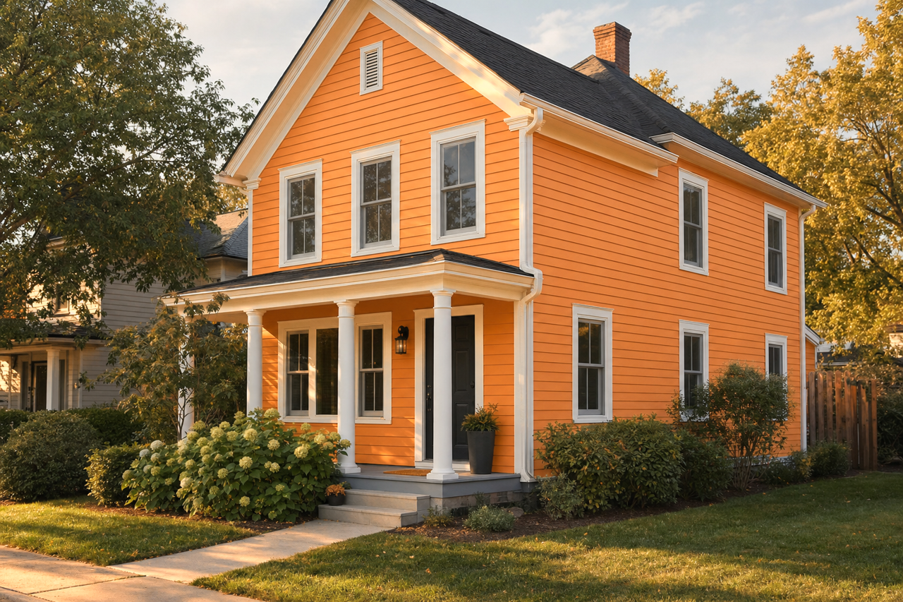 Toasted Pumpkin by Valspar on exterior
