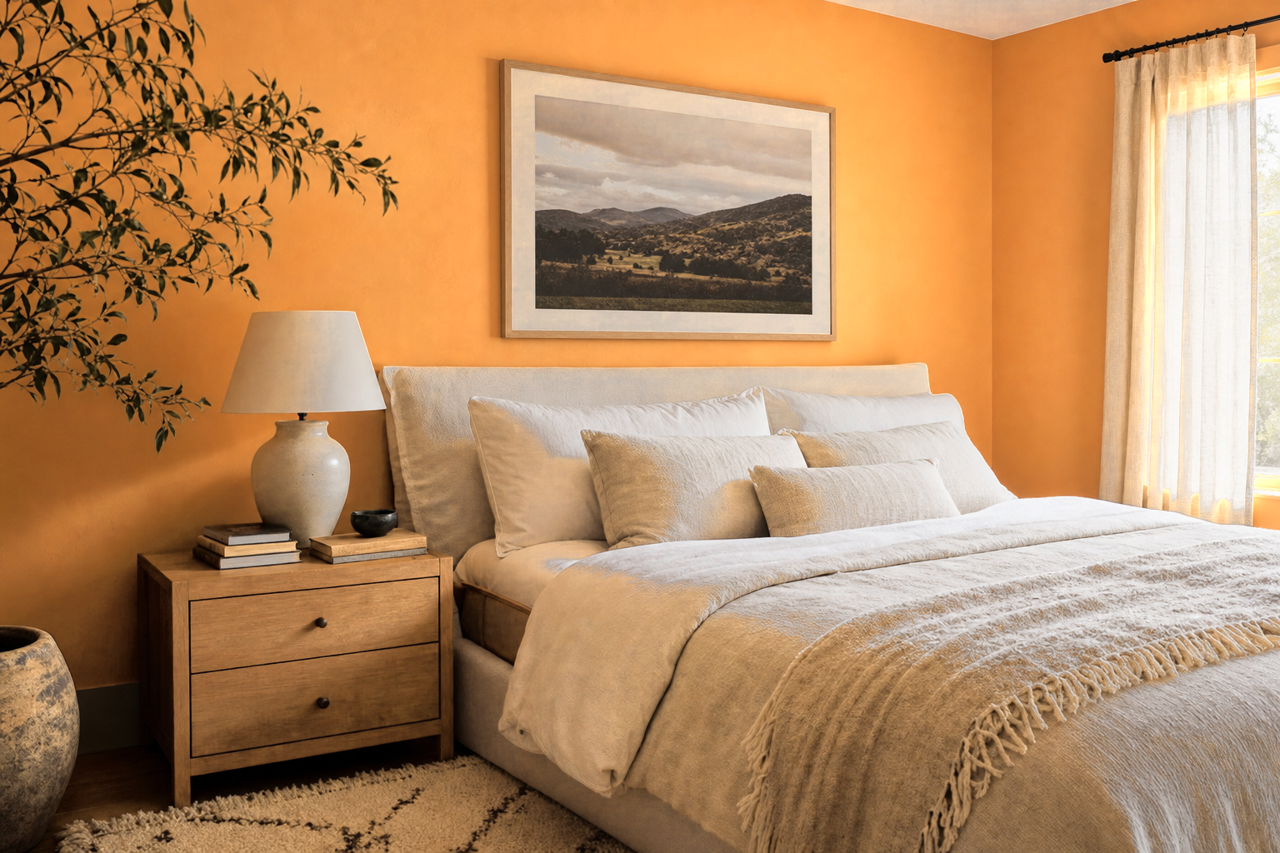 Toasted Honey by Valspar on interiors