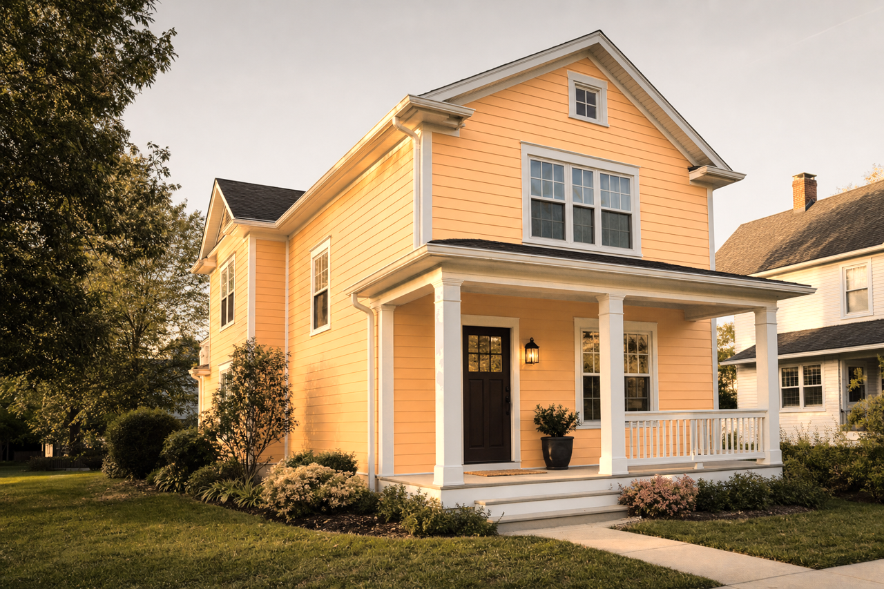 Orange Cream by Valspar on exterior