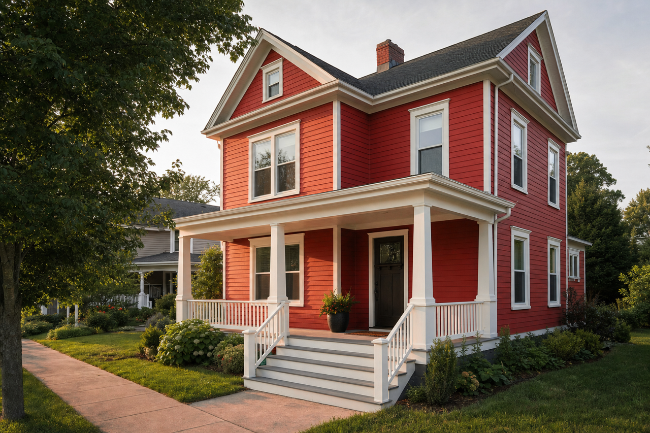 Sangria by Benjamin Moore on exterior