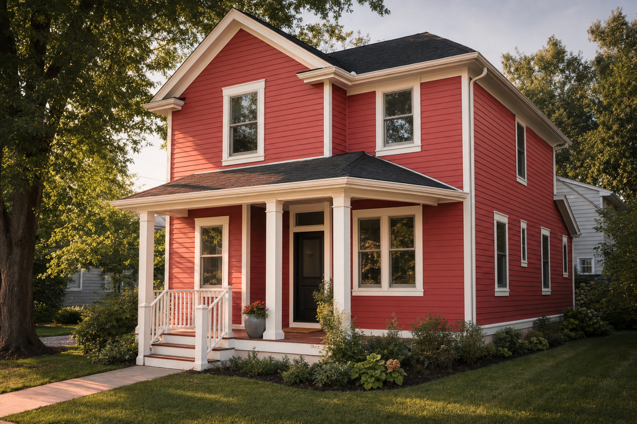 Rosy by Benjamin Moore on exterior
