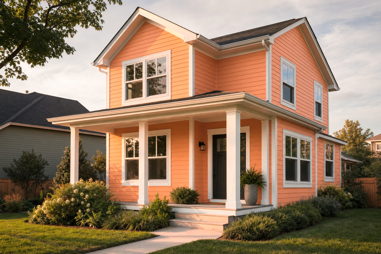 Toasted Apricot by Valspar on exterior