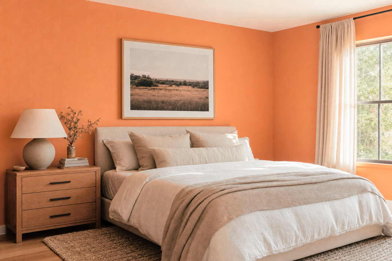 Toasted Apricot by Valspar on interiors
