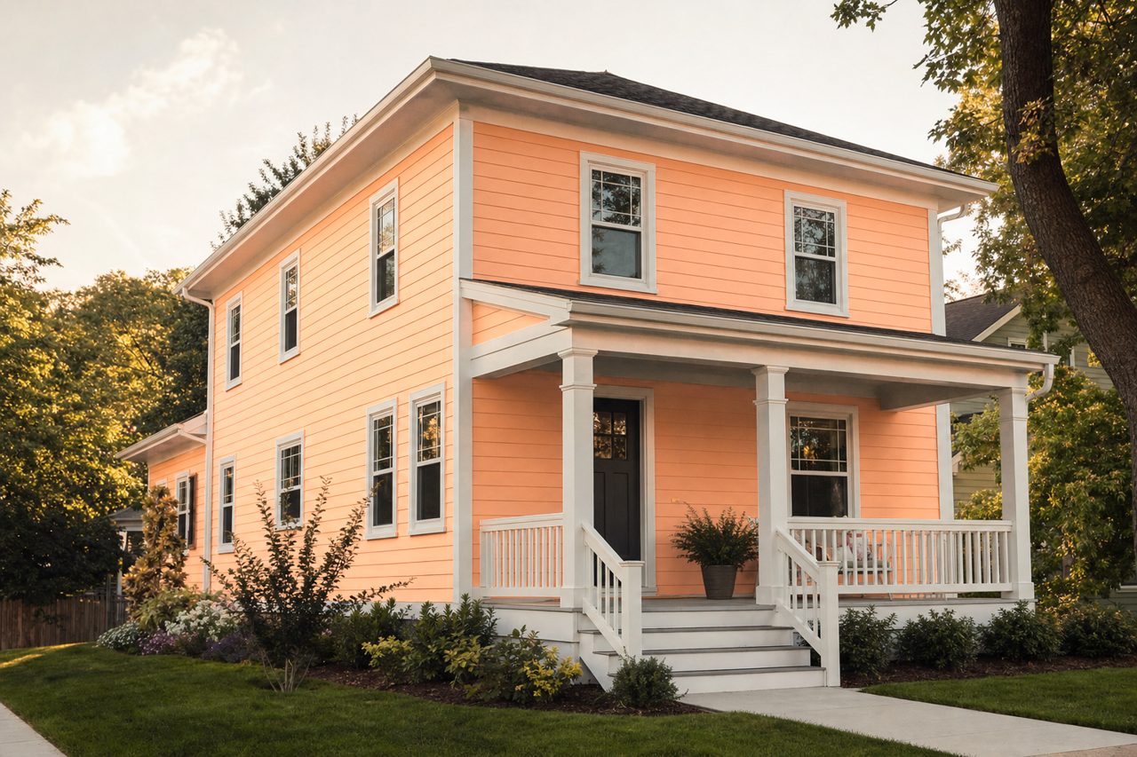 Apricot Honey by Valspar on exterior