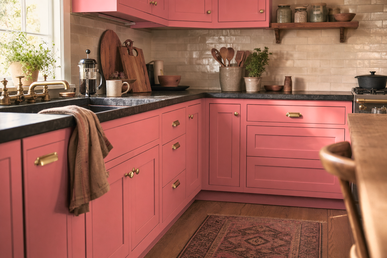 Glamour by Benjamin Moore on cabinets
