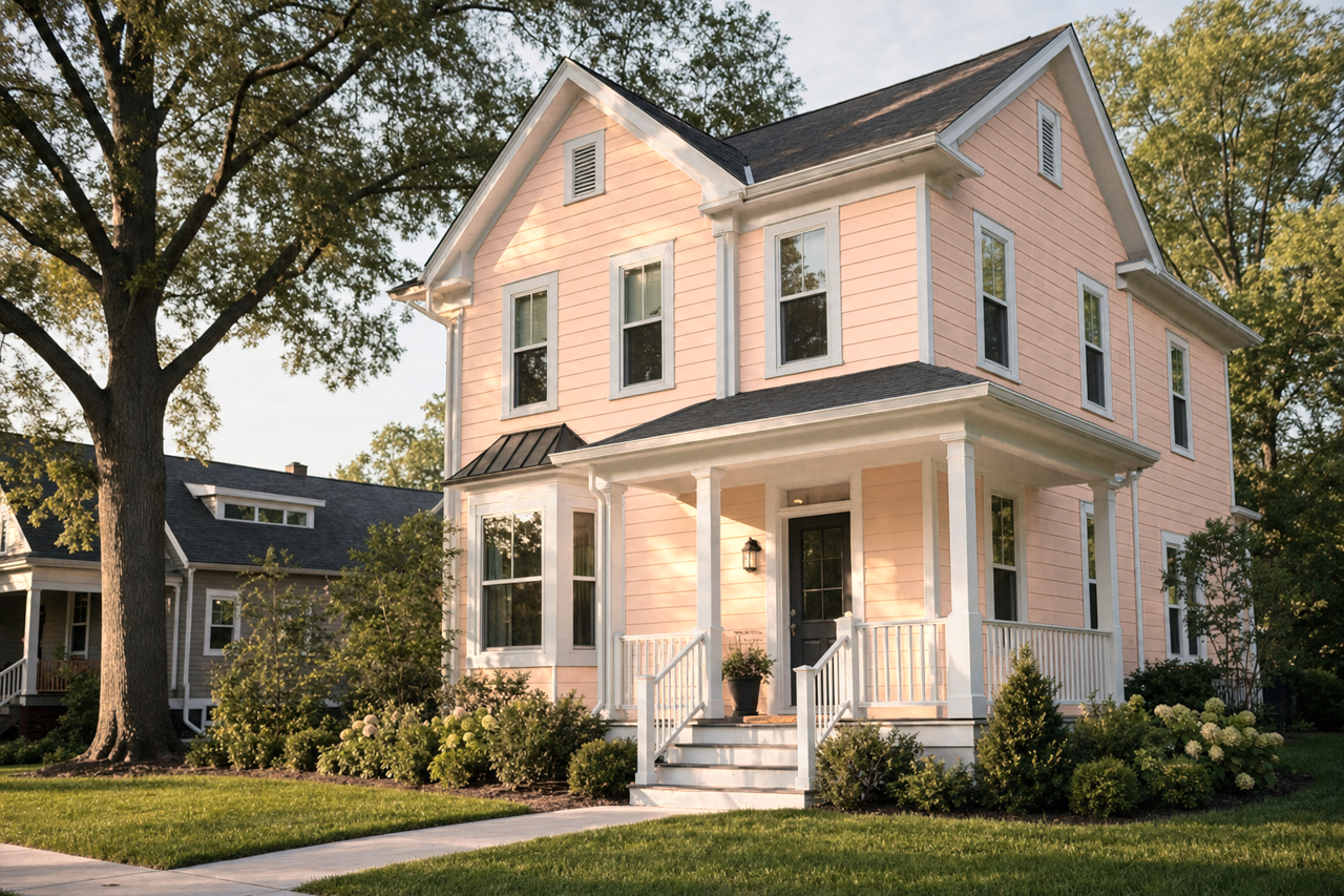 Southern Peach by Valspar on exterior