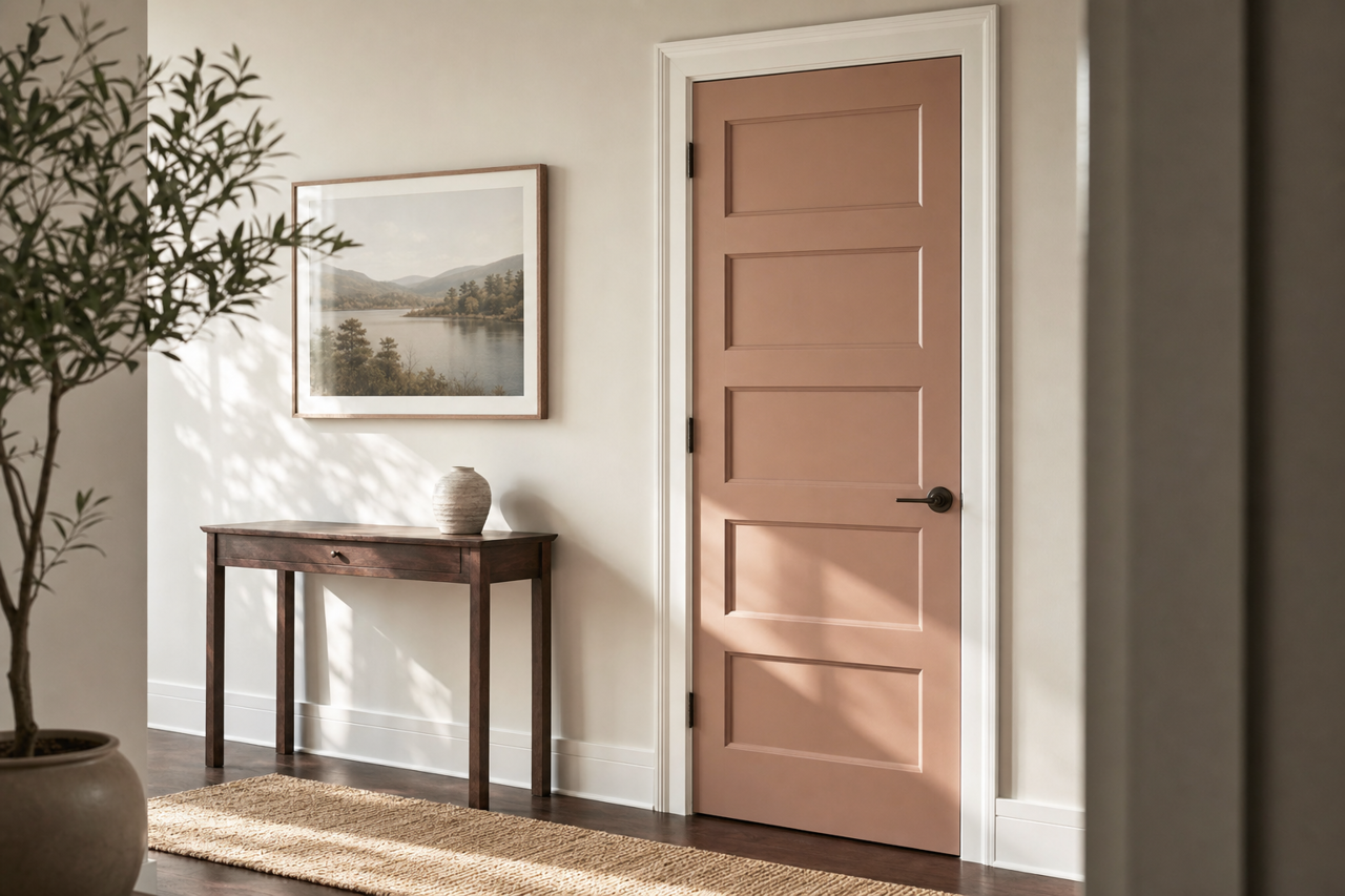 Chocolate Cheesecake by Valspar on interior-doors