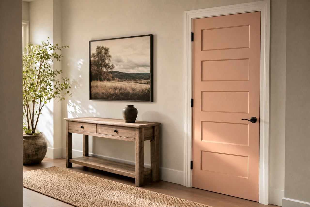 Cinnamon Brulee by Valspar on interior-doors