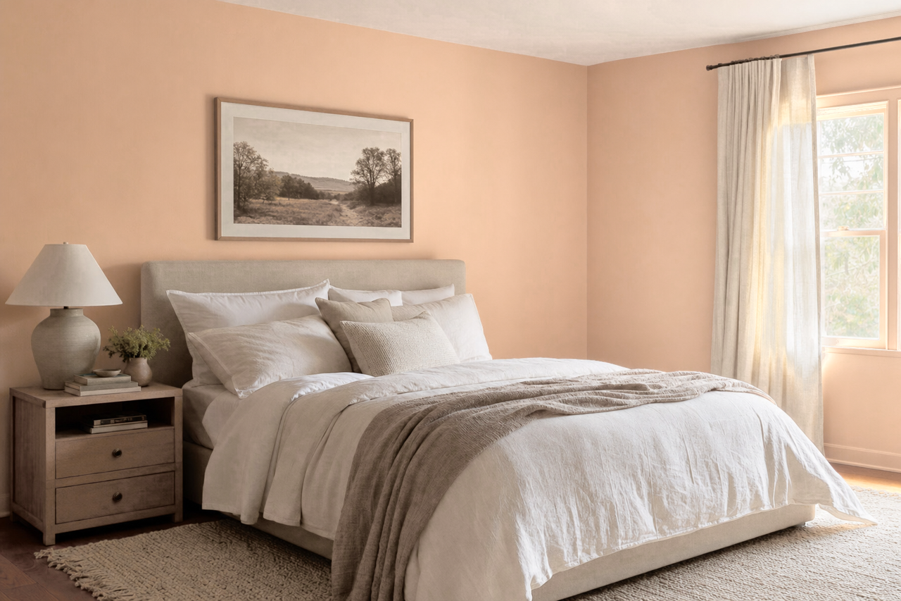 Estate Peach by Valspar on interiors
