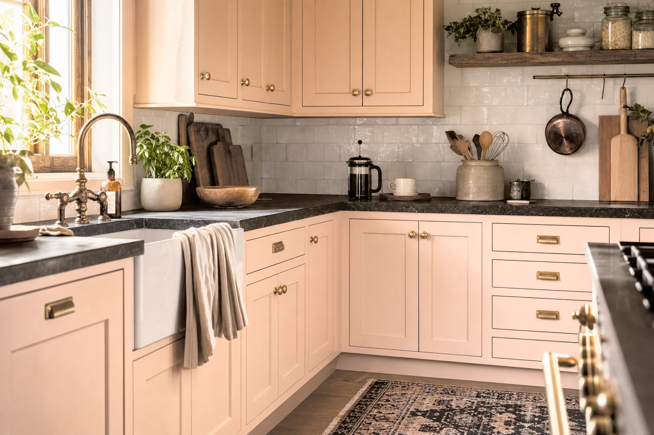 Pacific Shoreline by Valspar on cabinets