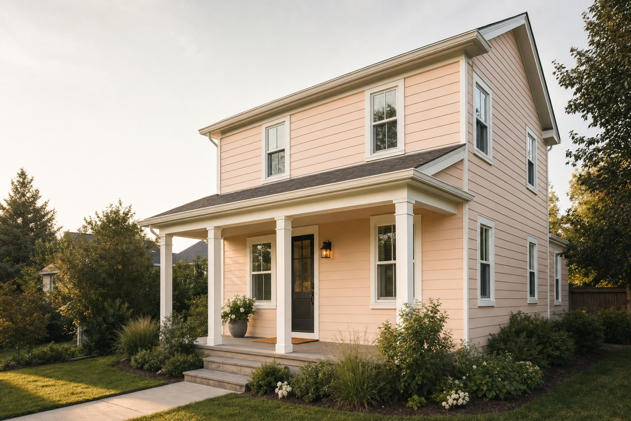 Simply Subtle Pink by Valspar on exterior
