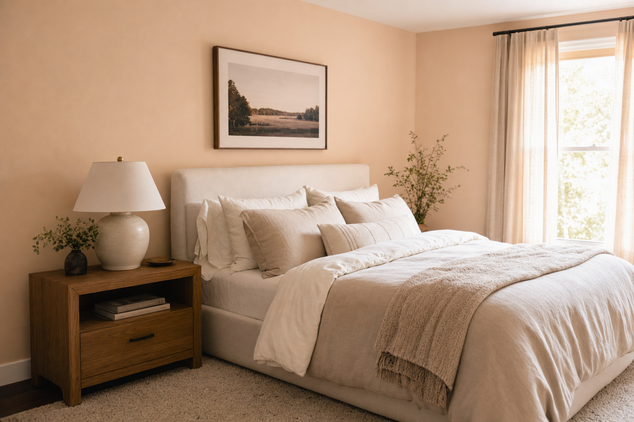 Simply Subtle Pink by Valspar on interiors