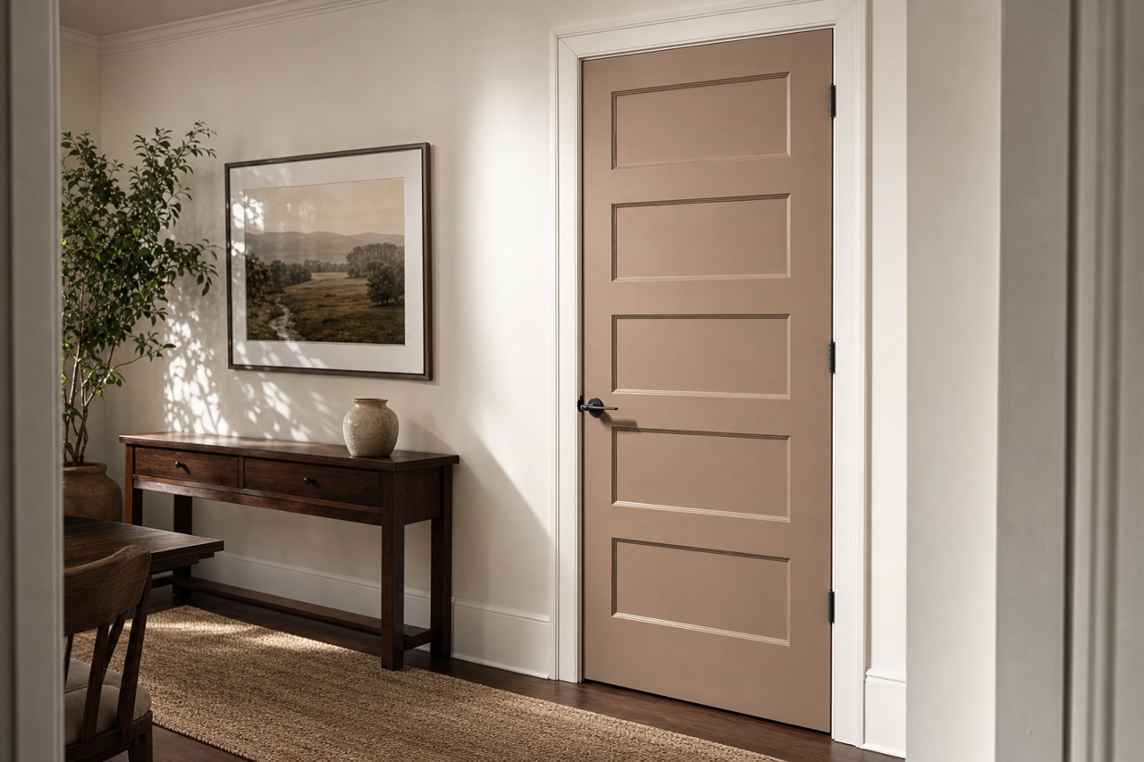 Tempered Allspice by Valspar on interior-doors