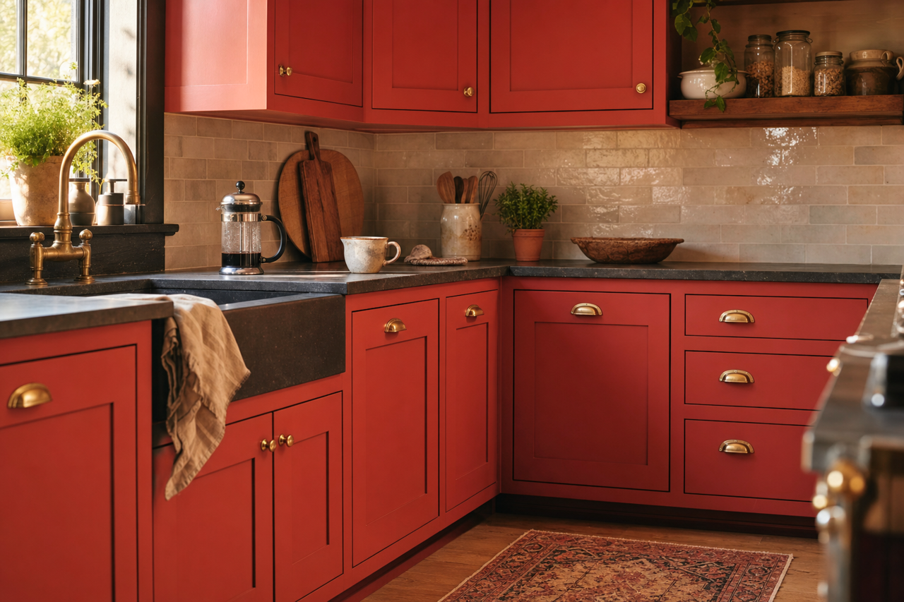 Smoldering by Benjamin Moore on cabinets