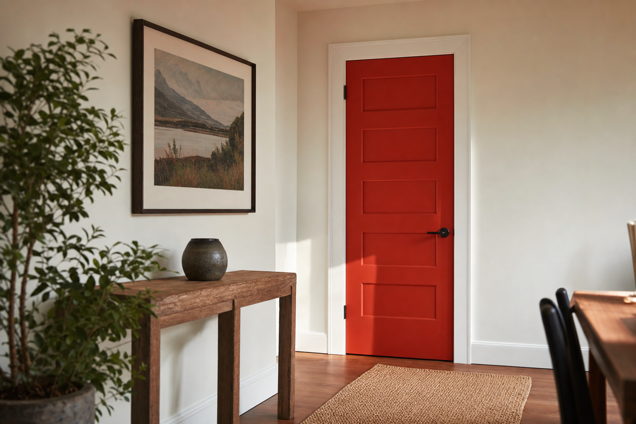 Smoldering by Benjamin Moore on interior-doors