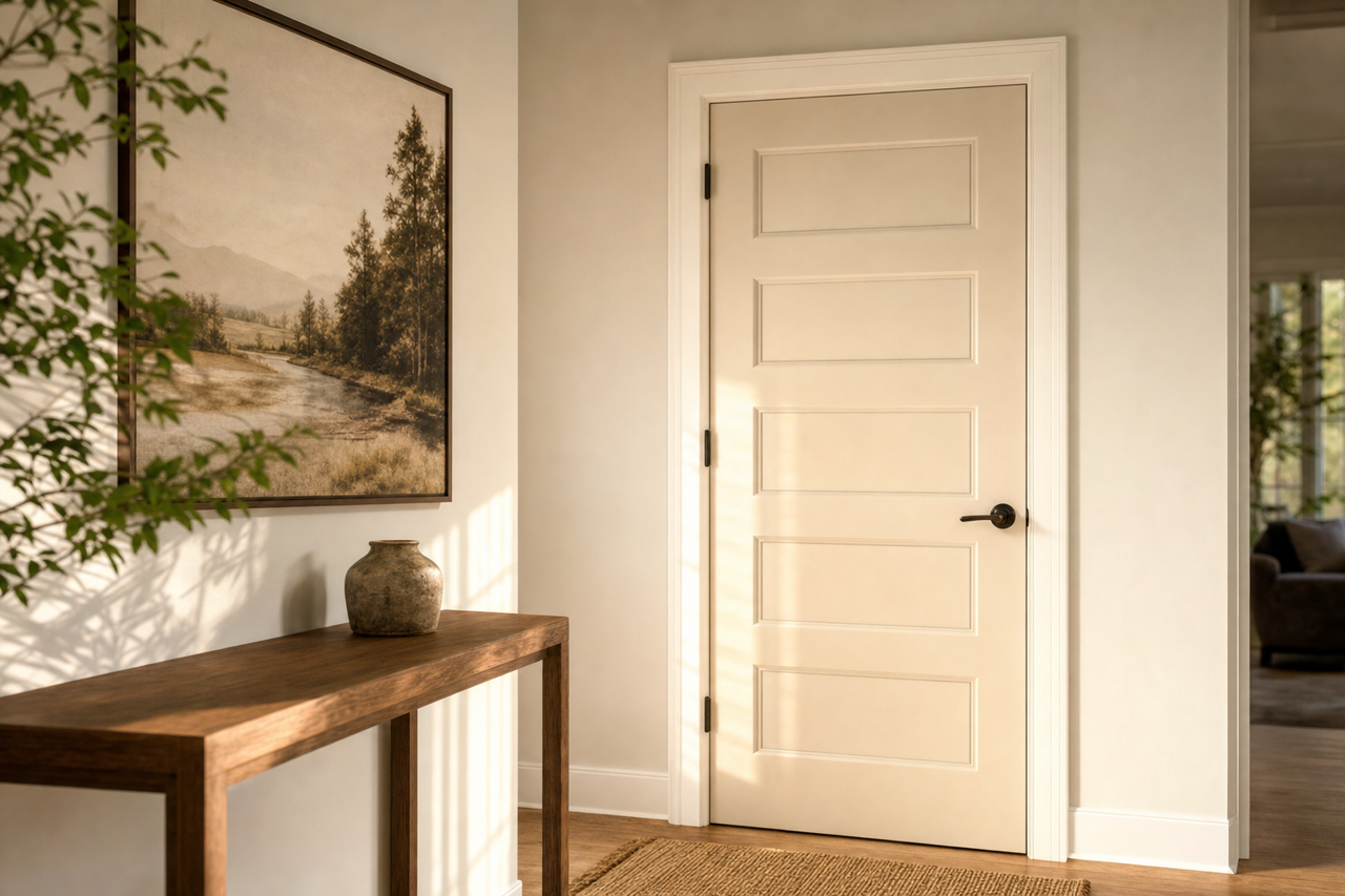 Coconut Milk by Valspar on interior-doors