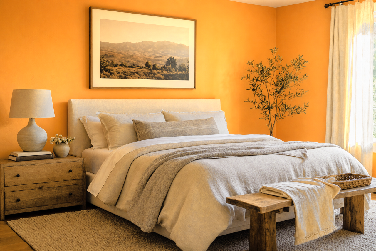 Pumpkin Butter by Valspar on interiors