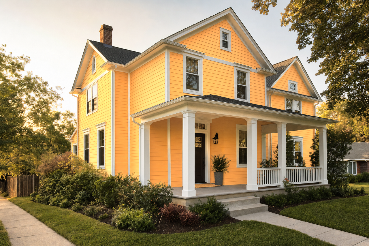 Orange Toffee by Valspar on exterior