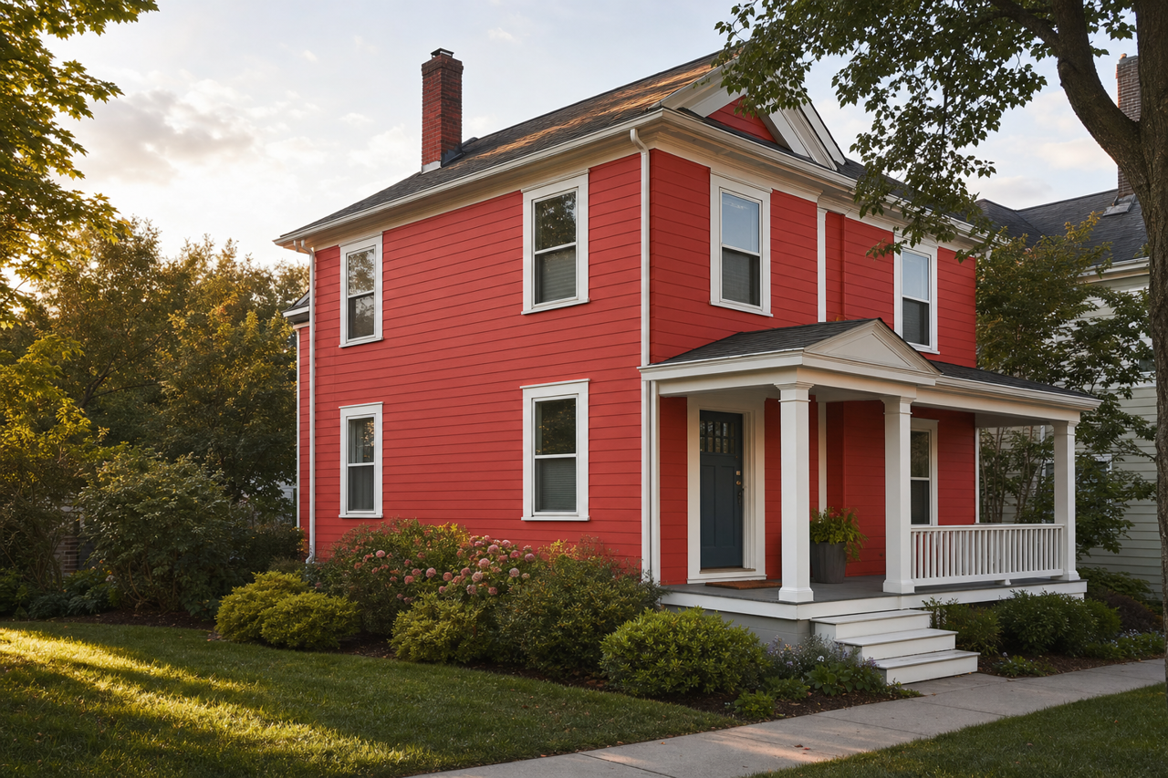 Shy by Benjamin Moore on exterior