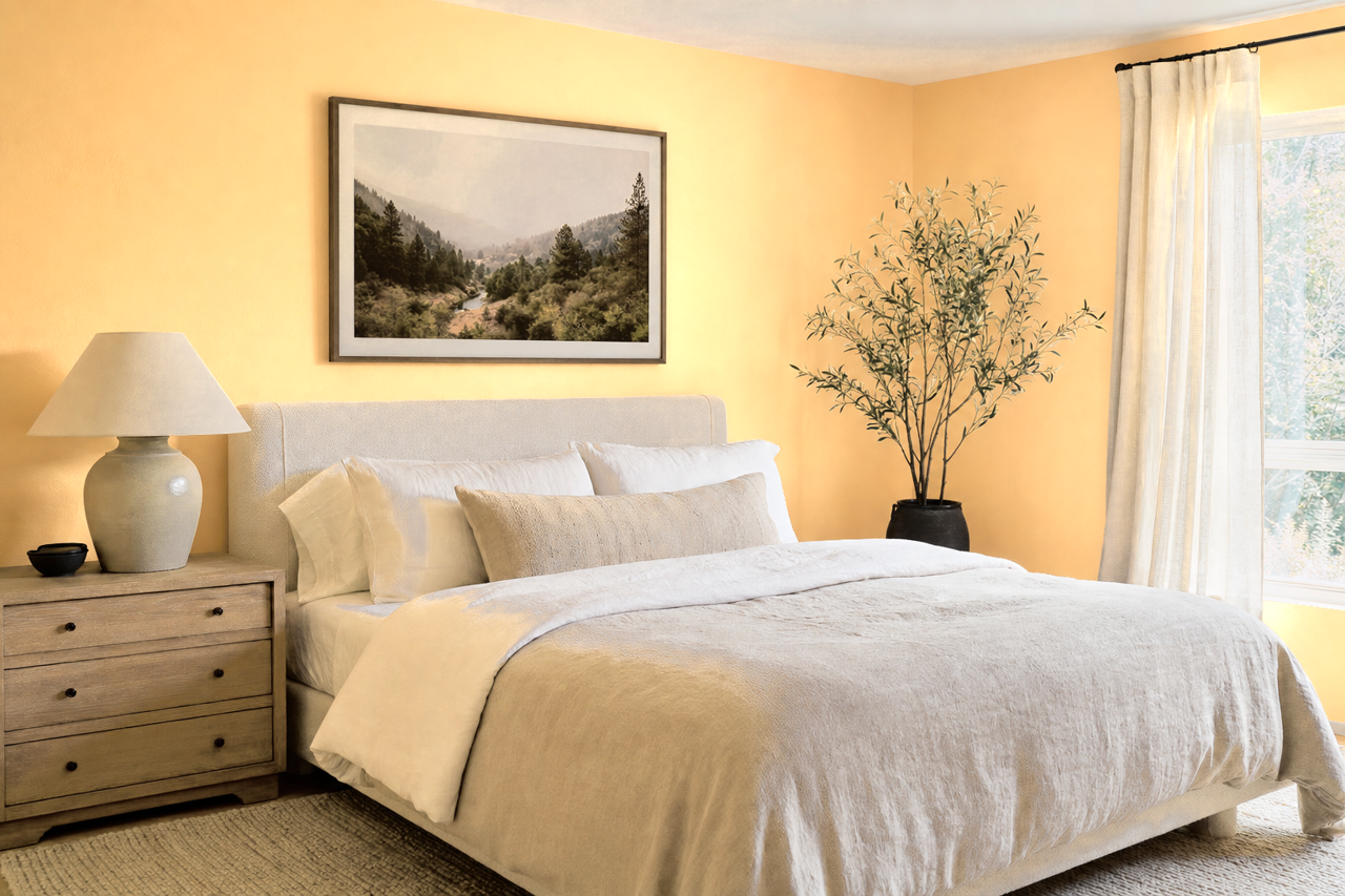 Whipped Apricot by Valspar on interiors
